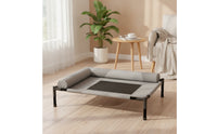 Cooling Raised Dog Bed with Padded Edge Portable Dog Cot with Padded Edge Washable Elevated Pet Bed for Backyard, Travel