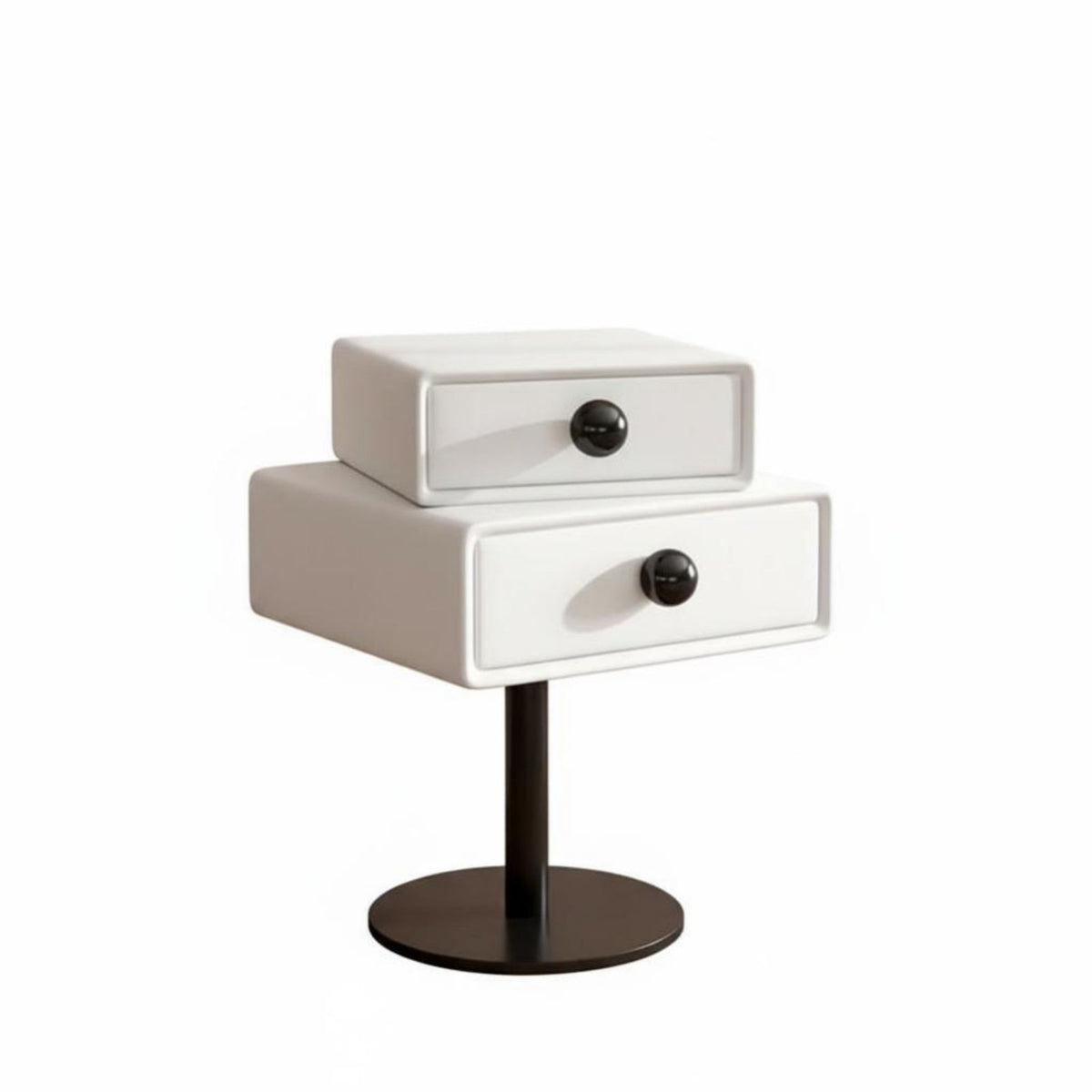 Modern & fashion nimbusShaped Cabinet Minimalist Design Bedside Table Single Drawer Storage Nightstand Curved Edges for Young Adults, Apartment Dwellers, Homeowners, kid's Room, Small areas, Nursery