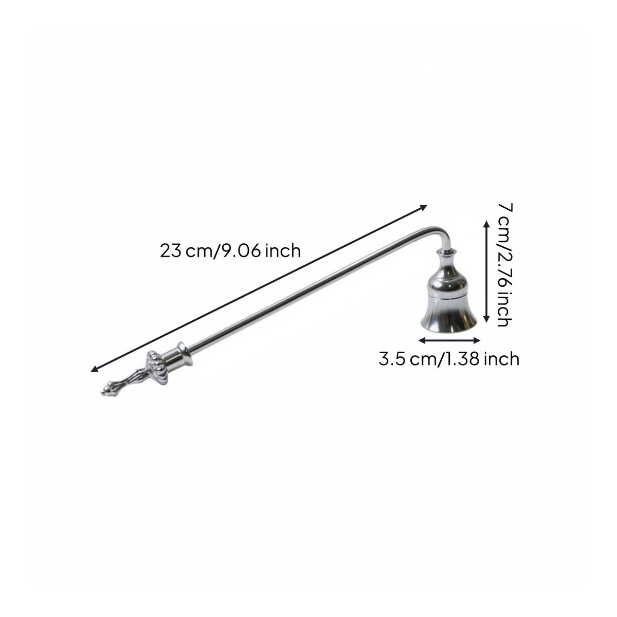 Minimizes Smoke Bell Wick Snuffer Elegant Design Long Handle Candle Flame Quencher