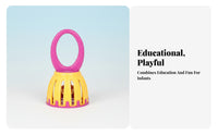 Handheld Music Toy Bell Detachable Cage-Style Bell Toy Slotted case Musical Instrument for Preschoolers