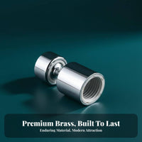 Brass Construction Swivel Faucet Adapter Splash-Proof 360 Degree Rotating Tap Connector Easy Installation for Bathroom, Utility Sink