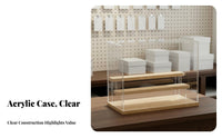 Figure Display Case Transparent Dustproof Collectible Cabinet High Clearness Acrylic Display Box for Collectors, Desktop, Bookshelf