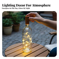 Solar Bottle Cork Light Flexible Wire Solar Cork Light gentle cream radiance for Patio