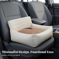 Removable and Washable Small Dog Car Seat Adjustable Straps Portable Pet Car Bed Easy to Install for Travelers, Road Trips, Home