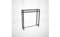Mobile Pickleball Paddle Storage Rack Freestanding Paddle Rack with Two Slots Vertical Display Stand Space-Saving for Garage
