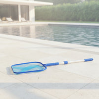 Adjustable Pool Skimmer with Telescopic Handle Lightweight Pool Cleaning Net with Long Handle Handheld for Spas