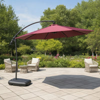 Cantilever Patio Umbrella Hanging Side-Pole Patio Cover Adjustable for Poolside, Backyard, Garden