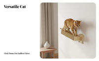Space Saving Wall Mounted Cat Shelf Easy Installation Suction Cup Cat Perch Damage-Drill-Unoccupied Removal Pet Furniture Heavy Duty for Indoors, Living Room, Bedroom