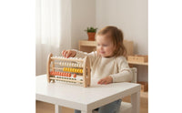 Early Learning Preschool Counting Abacus Educational Kids Wooden Abacus Colorful Counting Toy Fine Movement Skills for Preschoolers