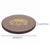 Breathable Lotus Meditation Mat Lightweight Anti-Slip Floor Cushion Easy to Carry for Outdoor