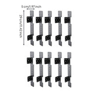 10 Pieces Adjustable Stair Stringer Bracket Reversible Design Adjustable Deck Stair Bracket Construction Hardware for Stairs