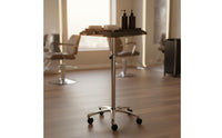 Effortless Moving Wheels Hair Extension Trolley Cart Anti-Winding Casters Rolling Hairpiece Holder Stand Sturdy Support Base Adjustable Salon Tray Stand for Barbers, Barbershop, Hairdressing Institute