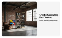Freestanding Open shelving unit utilitarian aesthetic Freestanding Etagere shelving unit Multipurpose Shelving Unit for Apartment Dwellers, Study, Bedroom, Entryway
