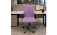 Split Chair Cover Stretchy Office Chair Cover Furniture Accessory Fitted Grid Pattern