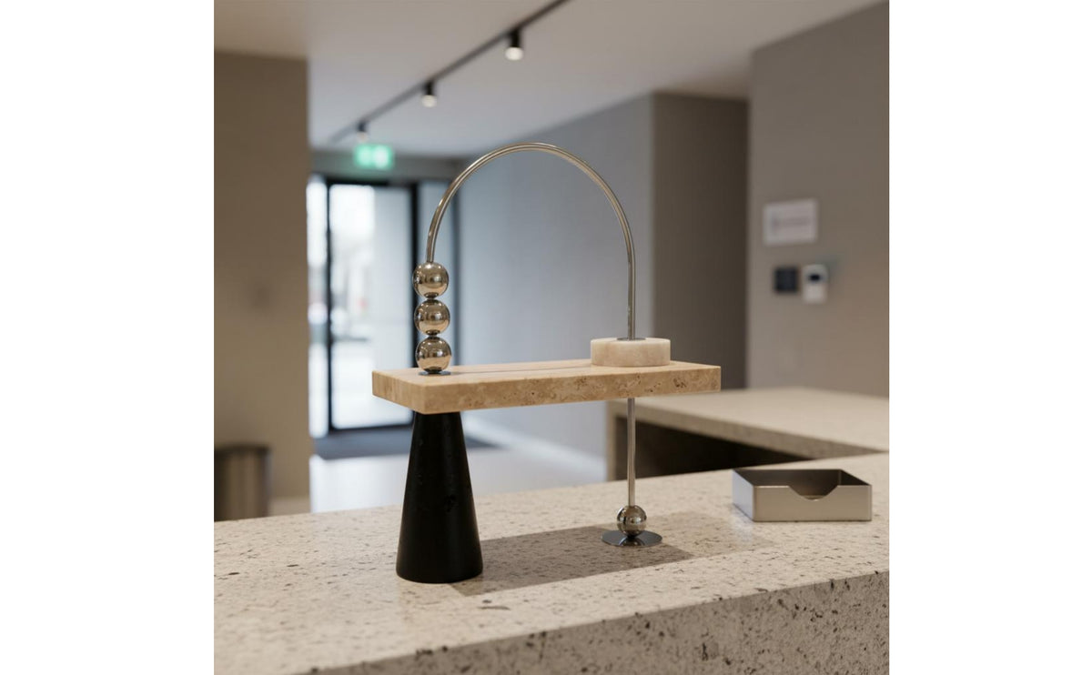 Metal Abacus Ornament Tabletop Display Modern Abacus Sculpture Geometric Design Modern Metal Statue Available Office, Showroom, Desktop