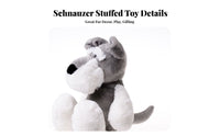 Schnauzer Stuffed Toy Cute Design Stuffed Schnauzer Dog Grab Machine Doll Soft and Comfortable Grey Dog Stuffed Ie Great Gift