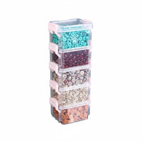 24-Compartment Bead Case Transparent Design Organizer Box Multicompartment for Desktop
