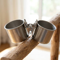 Bird Cage Feeder and Stainless Metal Avian Food Bowl with Clip, Secure Bird Water Bowl, Bird Feeder Bowl for Medium Birds