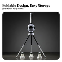 Foldable Badminton Serving Machine Twofold Power Supply Automatic Badminton Serving Machine USB Powered for Coaches, Kids, Home, Gymnasium