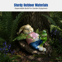 Easter Bunny Resin Garden Decor, Cute Animal Decoration, Colorful Outdoor Entryway Figurine for Children