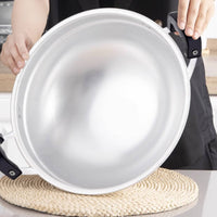 Aluminum Steamer Pot with Insert Uncoated Round Bottom Stockpot Large Capacity Kitchen Cookware For
