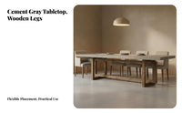 Industrial Dining Table Retro Atmosphere Modern Rectangular Dining Table Sturdy Construction for Restaurant Owners, Interior Designers, Hotel, Home