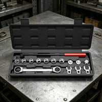 Idler Pulley Adjustment Tool 72-Tooth Ratchet Drive Belt Tensioner Wrench Set Portable Storage Case Belt Tensioner Wrench Set for Mechanics