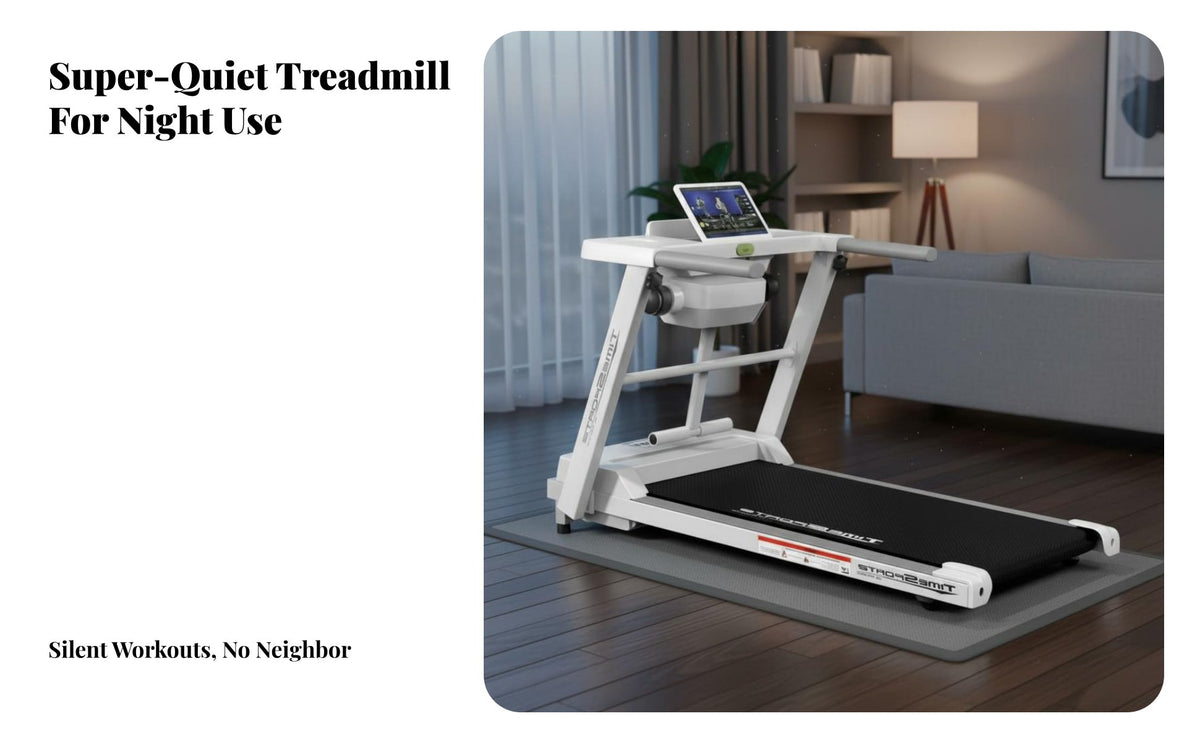Space-Saving Design Foldable Treadmill Quiet Operation Home Exercise Treadmill Shock Absorption Incline Running Machine LED Display for Apartment