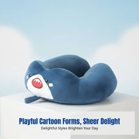 Cartoon U-Shaped Neck Pillow, Embroidered, Office Nap, Travel, Portable, Random Creature Design