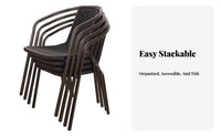 Comfortable Backrest Imitation Rattan Armchair High Back Support Patio Chair Woven Design Outdoor Furniture Sturdy Frame for Homeowners, Couples, Seniors, Balcony, Backyard, Dining Room, Poolside