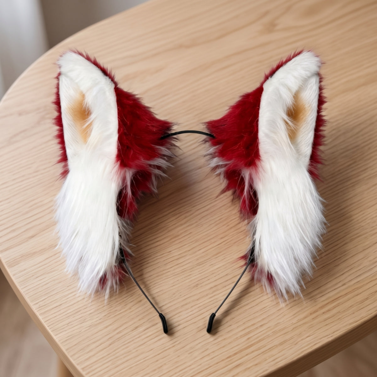 Faux Hair Headband with Ears Fuzzy Animal Ear Headband Flexible Hair Accessory for Cosplayers