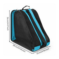 Triangular Skate Bag with Mesh Panels Breathable Roller Skate Bag Crossbody Carrying Case Ventilated for Skaters, Commuters, Students, Practice Sessions, Everyday Storage