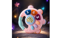Handheld Baby Hand Bell Colorful Early Learning Toy Infant-Friendly Toy with Easy-Grip Handle Safe for Travel, Car Seat