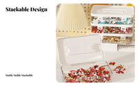 Transparent Sorting Case with Compartments Multi-Functional for Craft Room, Kids