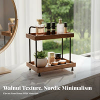 2-Tier Cosmetic Stand Space-Saving Vanity Rack Large Capacity for Bedroom, Women