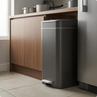 Trash Can Space-Saving Pedal Trash Can Easy to Clean Household Item for Kitchen, Lavatory