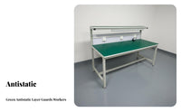 Includes LED Light Anti-Static Workbench Heavy-Duty Quality Inspection Desk Stable Frame Production Line Work Table Wear-Resistant for Factory Workers, Laboratory Technicians, Laboratoryoratory Oratory