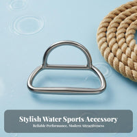 Inflatable Boat Towing Loop Stainless Steel D-Loop Handle Boat Grab Handle Rust Resistant Deck Loop for Yachts