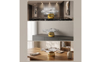 Tray with Pedestal Base Elegant Decorative Bowl with Pedestal Reflective Stand Vanity