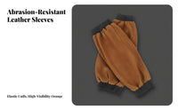 Elastic Cuffs Metalworking Arm Sleeves Long-Lasting Leather Metalworking Sleeves Adjustable Fit for Metalworkers