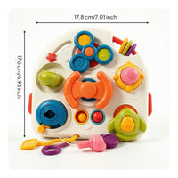 Space-Themed Baby Busy Board Portable Montessori Busy Board Educational Toy Safe for Floor Play