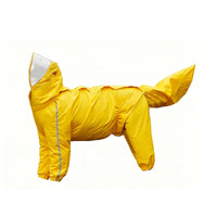 Four-Legged Dog Raincoat Male and Female Specific Design Full Coverage Dog Raincoat Hood with Clear Visor Canine Clothing for Outdoor