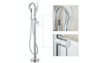 Freestanding Bathtub Faucet Classical Floor Mounted Bathtub Faucet High Tall Bend Plumbing Fixture for Homeowners