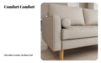 Space-Saving Minimalist Loveseat Modern Design Upholstered Settee Comfortable Seating Sofa High-Resilience Foam Cushions for Apartment Dwellers, Small small-space dwellers, Young Adults, Bedroom, Studio, Home Office