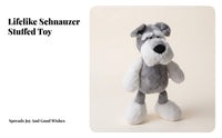 Schnauzer Stuffed Toy Cute Design Stuffed Schnauzer Dog Grab Machine Doll Soft and Comfortable Grey Dog Stuffed Ie Great Gift