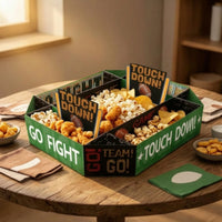 Folding Snack Tray Foldable Paperboard Food Tray Oil-Resistant-Resistant Snack Box for Watch Parties
