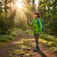 Ultra Light Kids Trekking Pole Extendable Child Hiking Pole Easy to Carry Carbon Fiber Walking Stick Lightweight for Travel