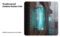 Barber Pole Waterproof LED Barber Pole Retro Design Rotating LED Salon Light for Outdoor, Storefront