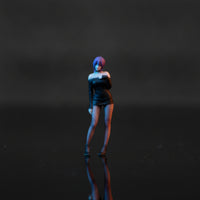 1/64 Scale Female Miniature Figure Detailed Short Haired Lady Figure Lifelike Female Figurine Collectible for Collectors