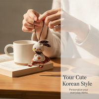 Korean Ins Style Christmas New Year Cartoon Rabbit Doll Keychain Bag Charm